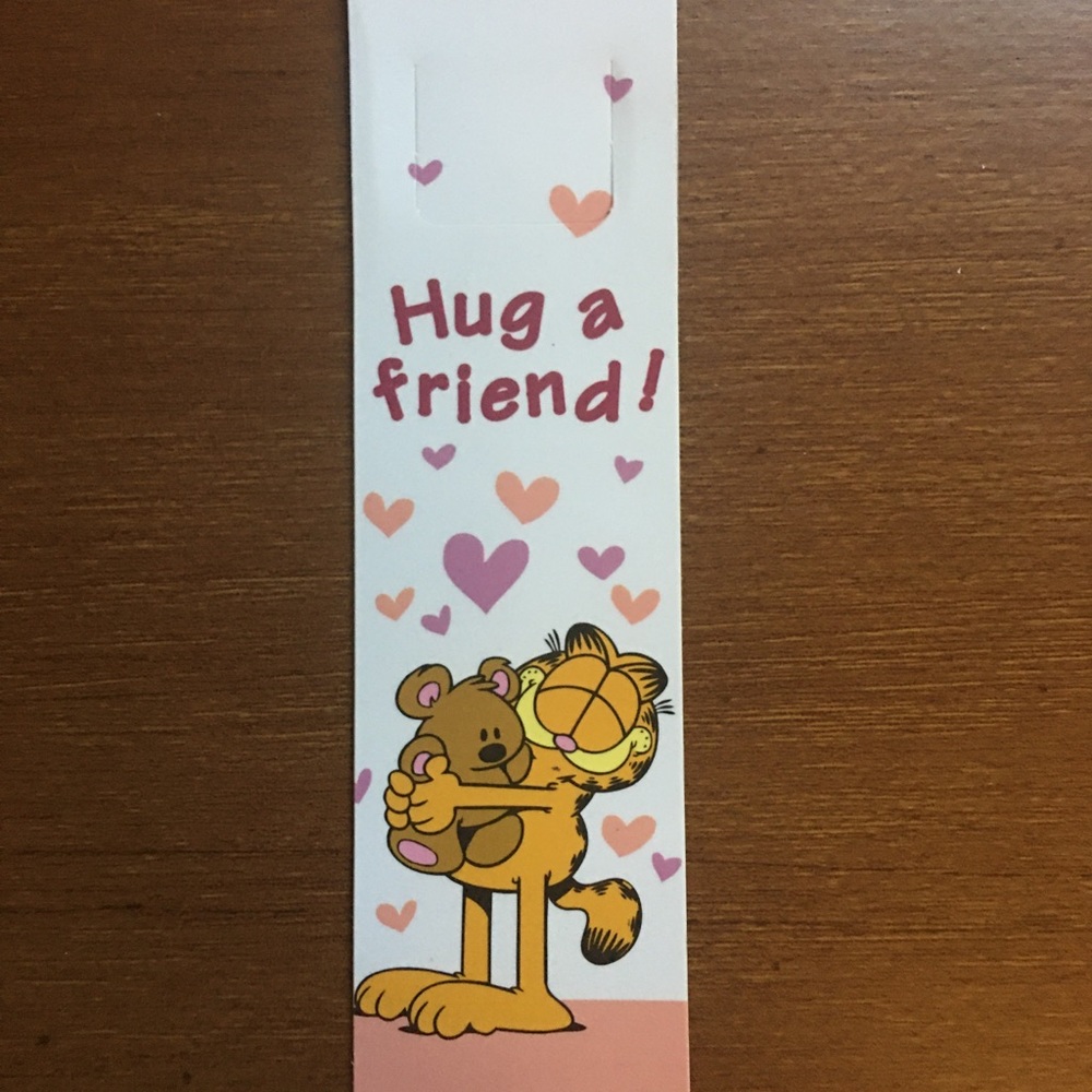 Vintage Garfield Hug a Friend Bookmark